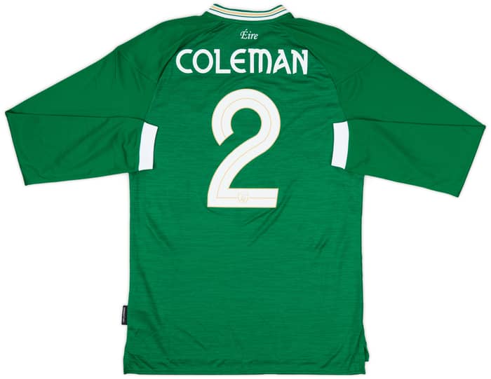 2011 Ireland Home L/S Shirt Coleman #2 (M)