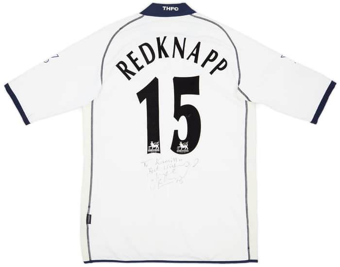 2003-04 Tottenham Match Issue Signed Home Shirt Redknapp #15