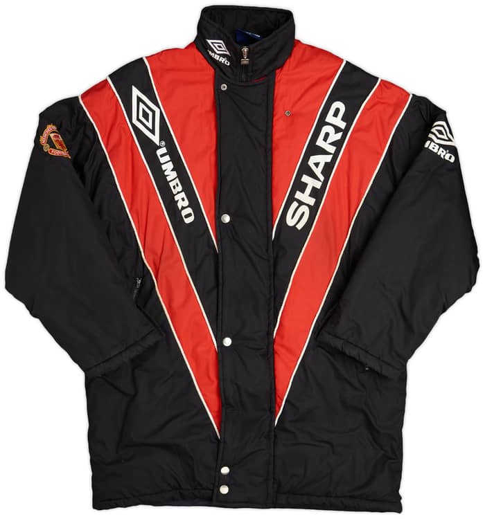 1992-93 Manchester United Umbro Padded Bench Coat - 7/10 - (XL)