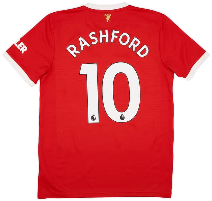2021-22 Manchester United Home Shirt Rashford #10 - 9/10 - (M)