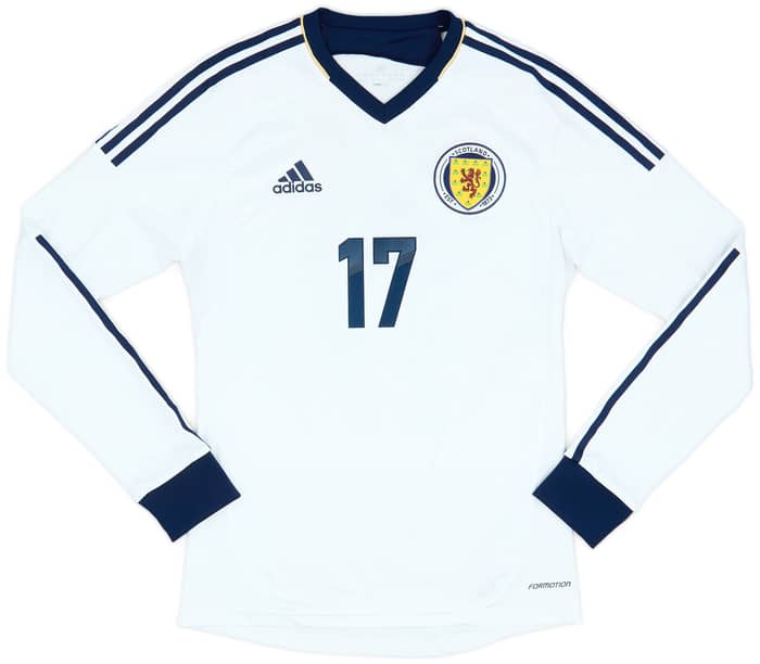 2012-14 Scotland Authentic Away L/S Shirt #17 - 9/10 - (S)