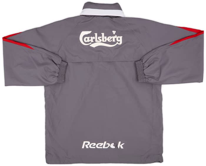 2005-06 Liverpool Reebok Hooded 1/4 Zip Rain Jacket - 8/10 - (M)