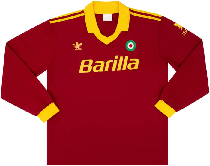 1991-92 Roma Home L/S Shirt #5 - 8/10 - (L)