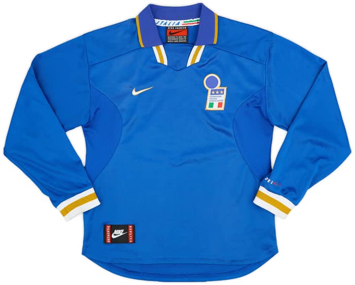 1996-97 Italy Home L/S Shirt - 9/10 - (L.Boys)