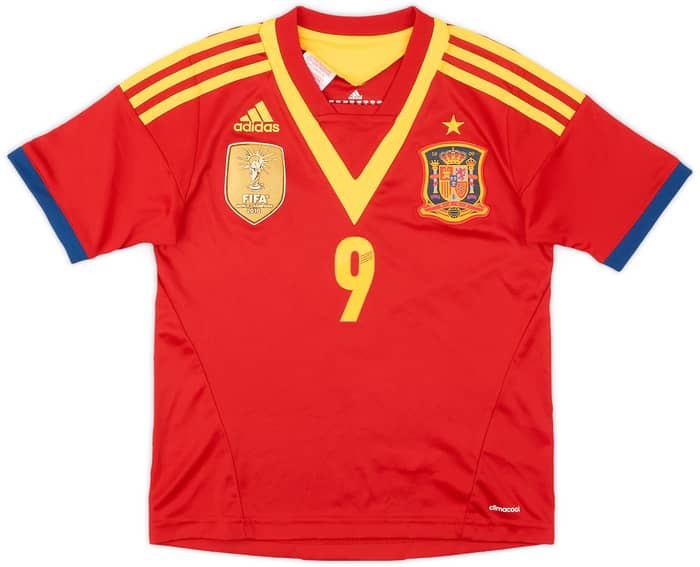 2013 Spain Confederation Cup Home Shirt Torres #9 - 8/10 - (S.Boys)