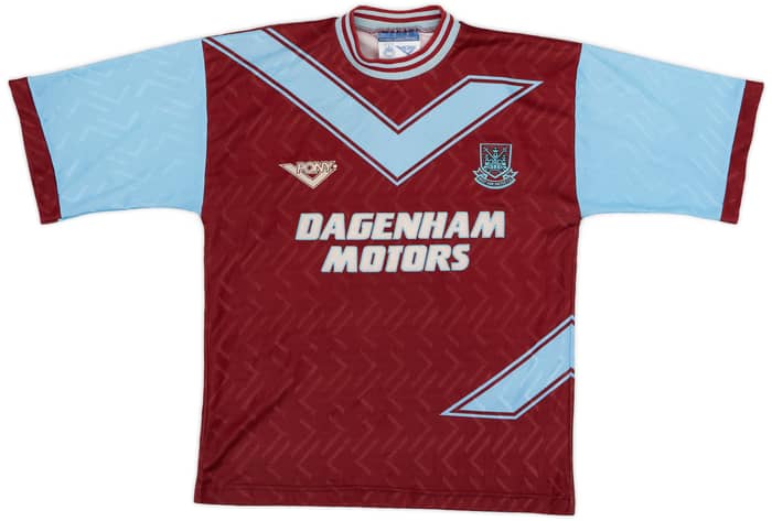 1993-95 West Ham Home Shirt Bishop #7 - 6/10 - (M)