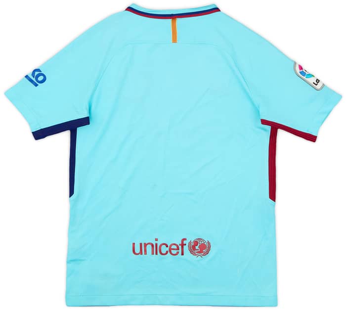 2017-18 Barcelona Away Shirt - 6/10 - (M.Boys)