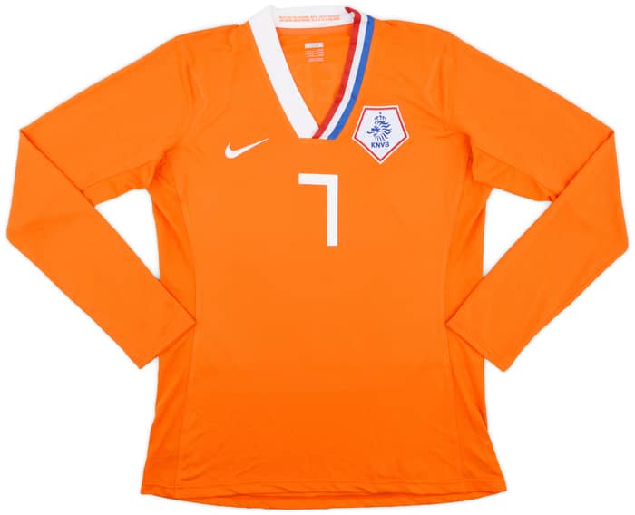 2008-10 Netherlands Home L/S Shirt V.Persie #7 - 9/10 - (Women's L)