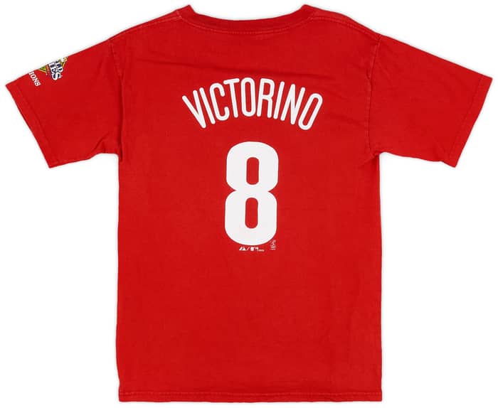 2008 Philadelphia Phillies Victorino #8 Majestic Tee - 7/10 - (L.Boys)