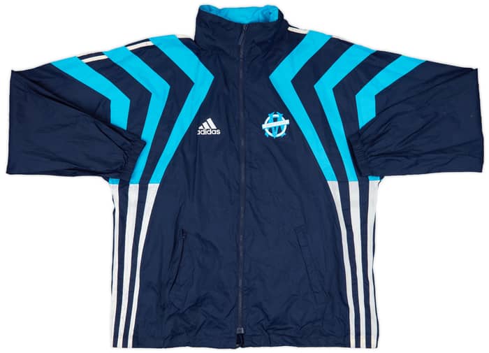 1998-99 Olympique Marseille adidas Hooded Rain Jacket - 8/10 - (L)