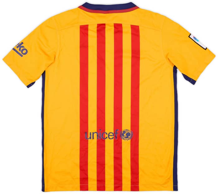 2015-16 Barcelona Away Shirt - 6/10 - (L.Boys)