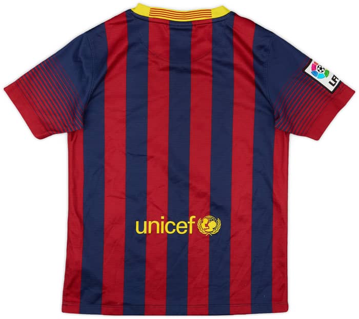2013-14 Barcelona Home Shirt - 7/10 - (M.Boys)