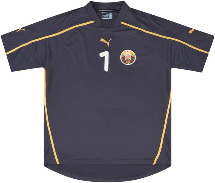 2008 Belarus Match Issue GK Shirt #1 (Amelchenko) v England