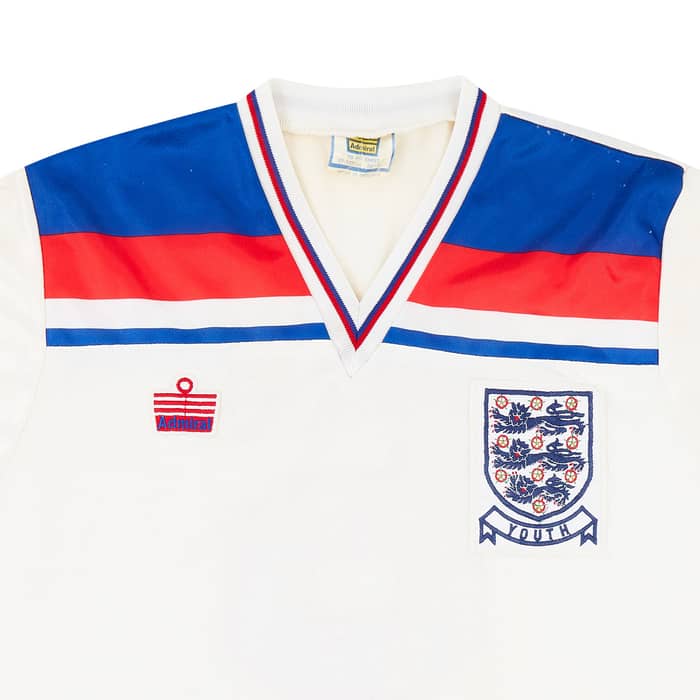 1980 England U-18 Match Issue Home Shirt #6 (Webb)