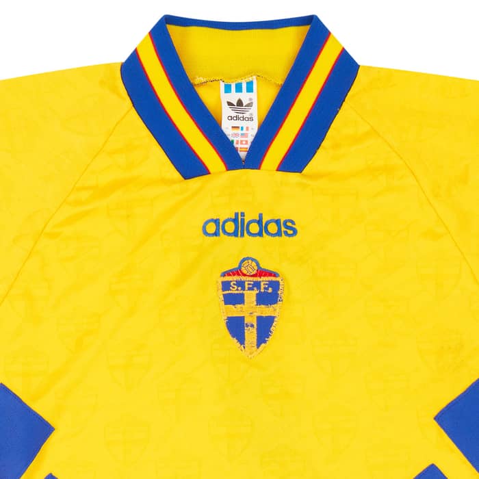 1994-96 Sweden Match Issue Home L/S Shirt #7 (Mild)
