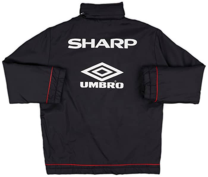 1998-99 Manchester United Umbro Padded Bench Coat - 7/10 - (M.Boys)