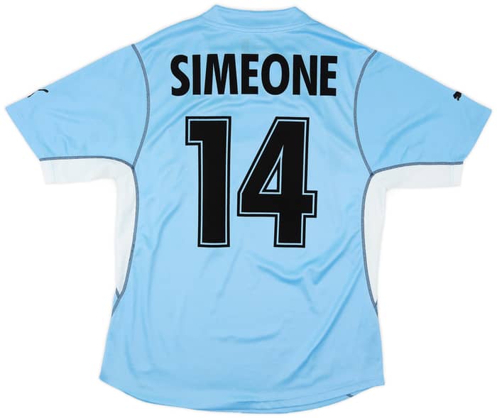 2001-02 Lazio Home Shirt Simeone #14 - 7/10 - (M)