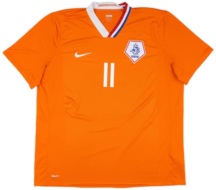 2008-10 Netherlands Home Shirt Robben #11 - 6/10 - (XXL)