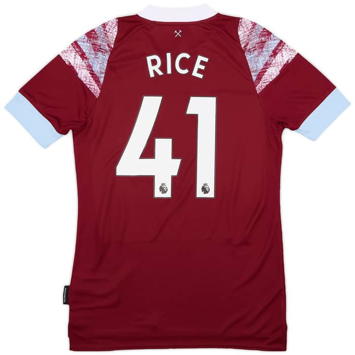 2022-23 West Ham Home Shirt Rice #41 (S)