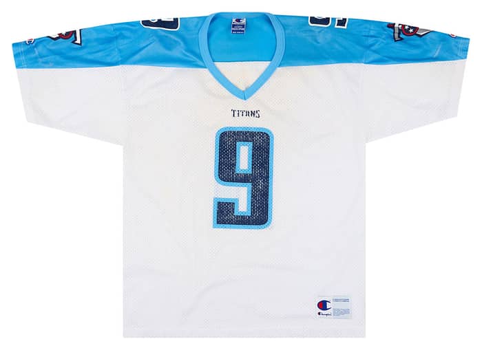 1999-00 Tennessee Titans McNair #9 Champion Jersey (Away) L