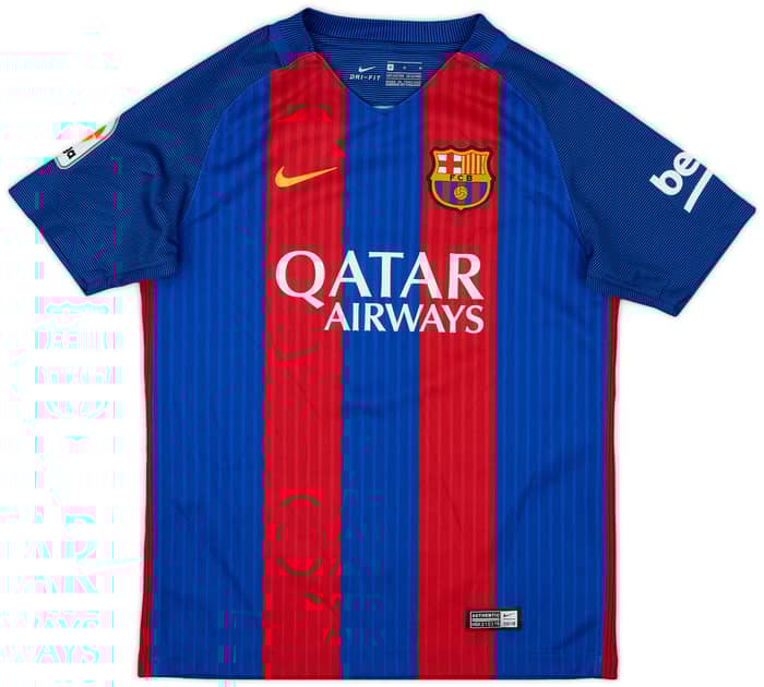 2016-17 Barcelona Home Shirt - 8/10 - (M.Boys)