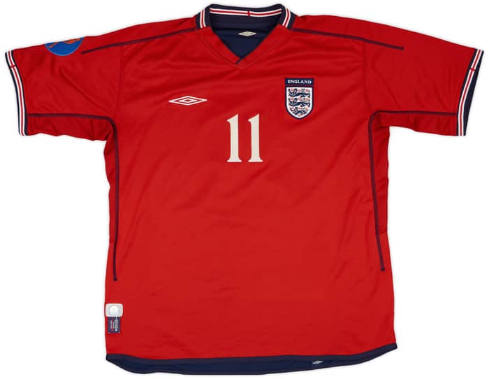 2002-04 England U-19 Match Issue Away Shirt #11