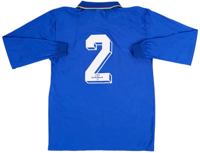 1986-91 Italy Home L/S Shirt #2 - 9/10 - (XL)