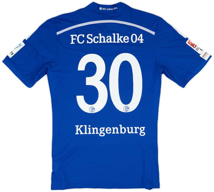 2014-15 Schalke Match Issue Home Shirt Klingenburg #30