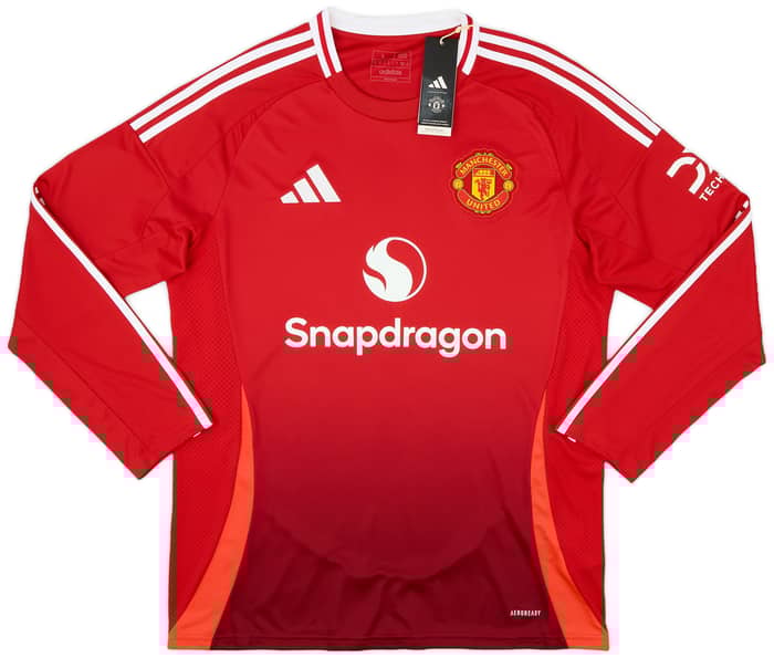 2024-25 Manchester United Home L/S Shirt Mainoo #37
