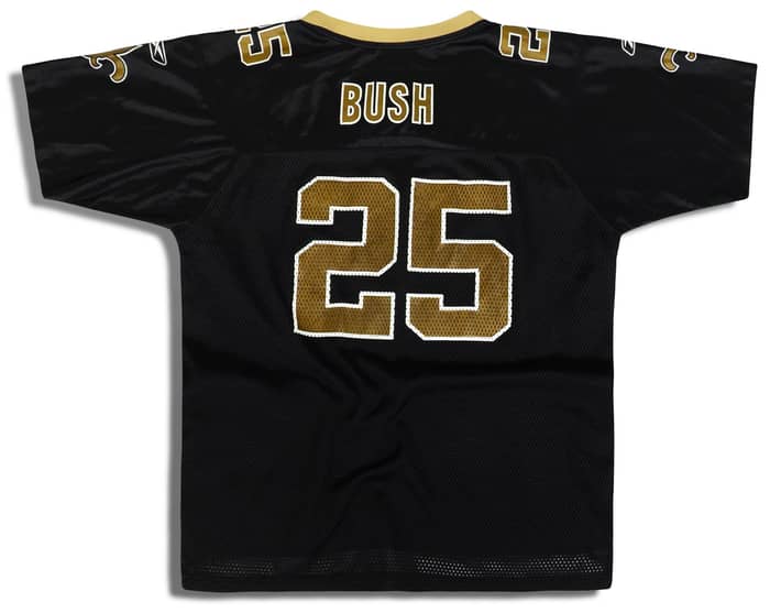 2006 New Orleans Saints Bush #25 Reebok On Field Jersey (Home) Y