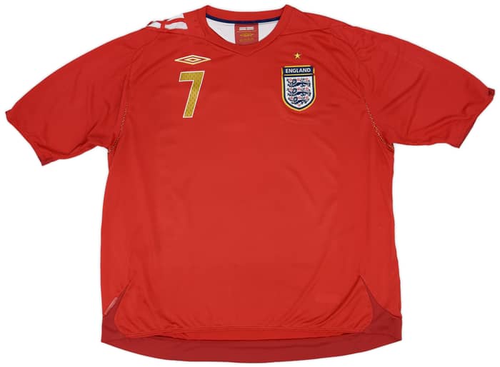 2006-08 England Away Shirt Beckham #7 - 6/10 - (3XL)