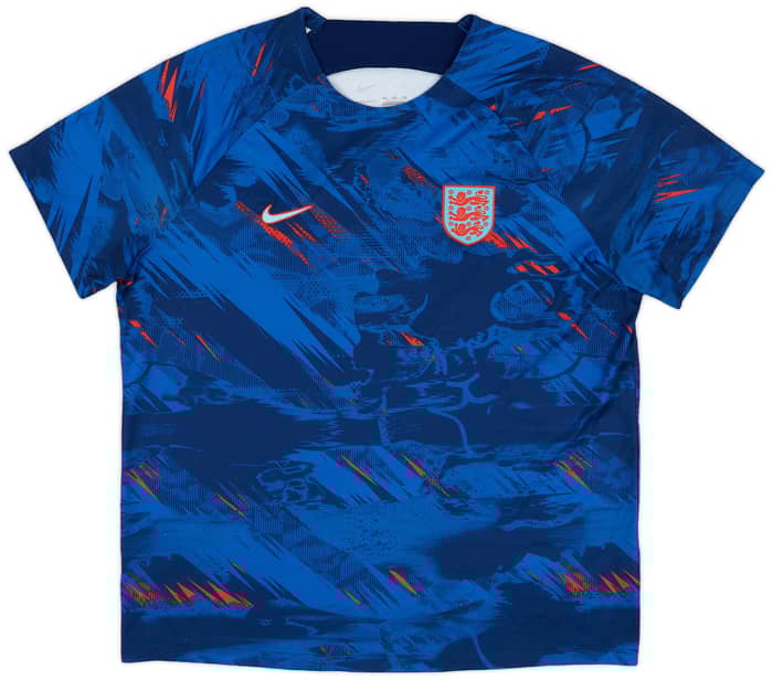 2022-23 England Nike Pre-Match Training Shirt - 8/10 - (XXL)