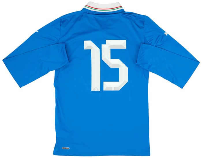 2012-13 Italy Player Issue Home L/S Shirt #15 - 9/10 - (L)