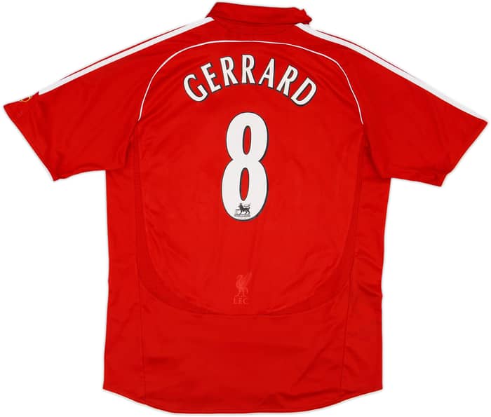 2006-08 Liverpool Home Shirt Gerrard #8 - 6/10 - (XL)