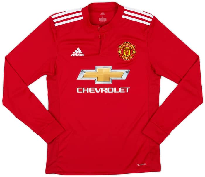 2017-18 Manchester United Home L/S Shirt Mata #8 - 8/10 - (S)
