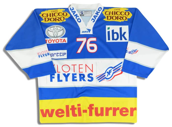 2005-06 Kloten Flyers Rothen #76 Ochsner Signed Jersey (Home) XL