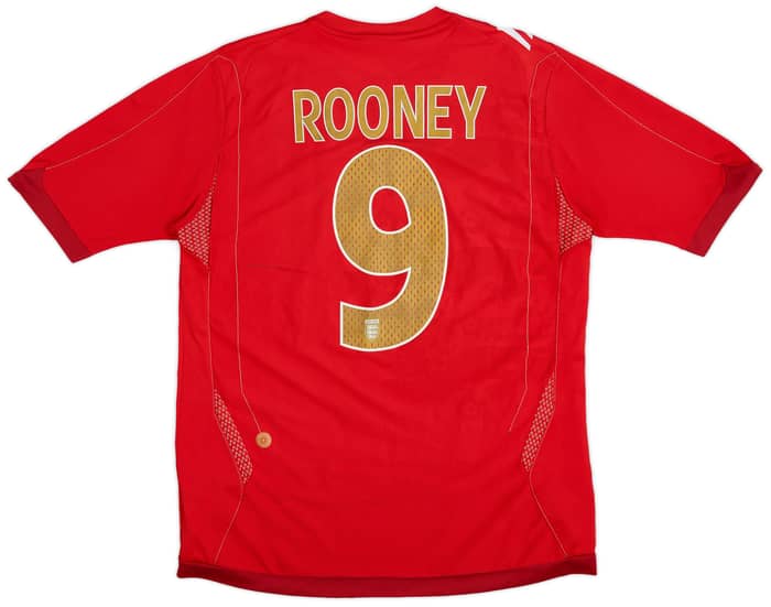 2006-08 England Away Shirt Rooney #9 - 8/10 - (M)