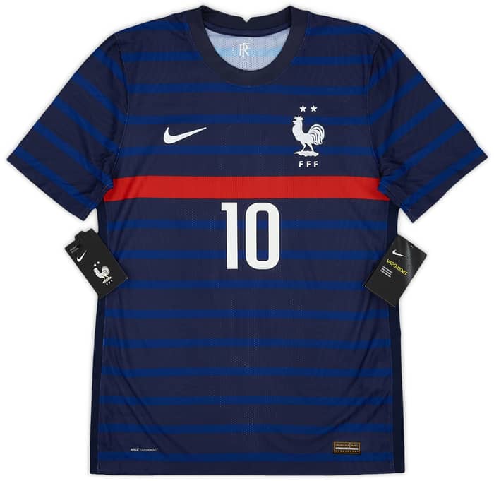 2020-21 France Authentic Home Shirt Mbappe #10 (S)