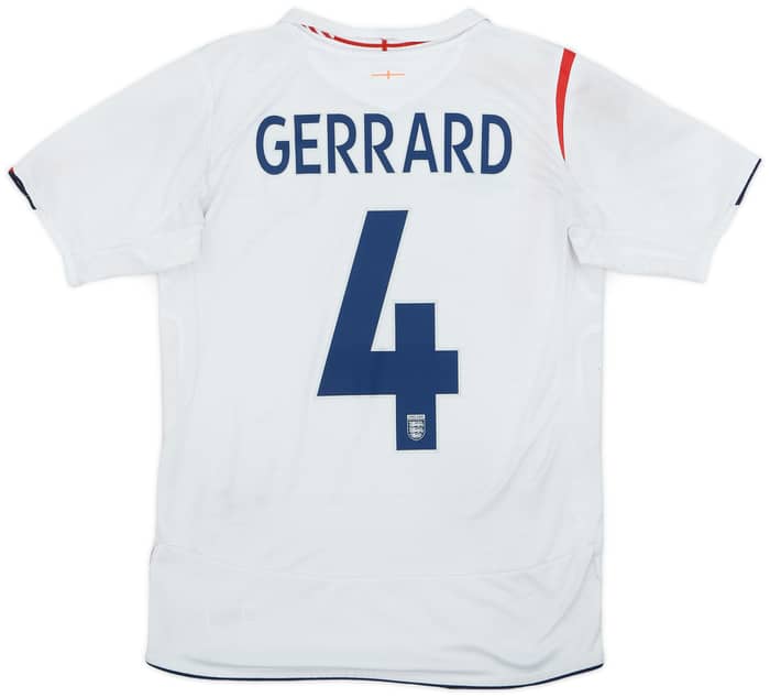 2005-07 England Home Shirt Gerrard #4 - 6/10 - (M)