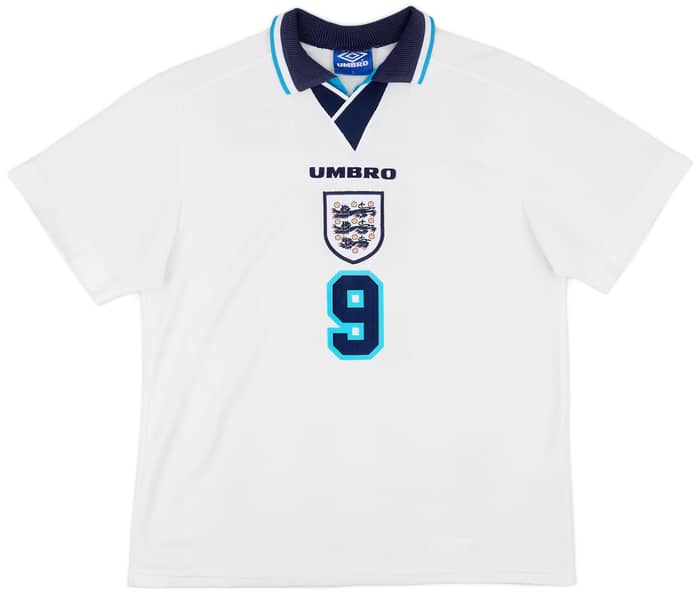 1995-97 England Home Shirt Shearer #9 - 8/10 - (L)