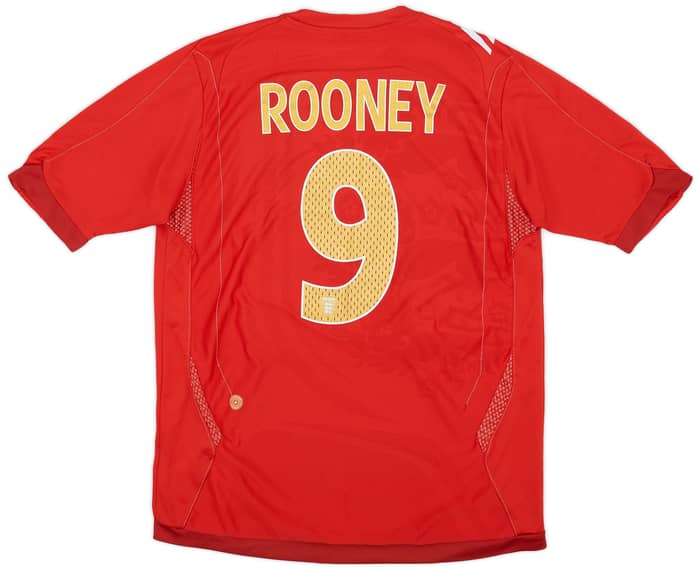 2006-08 England Away Shirt Rooney #9 - 6/10 - (M)