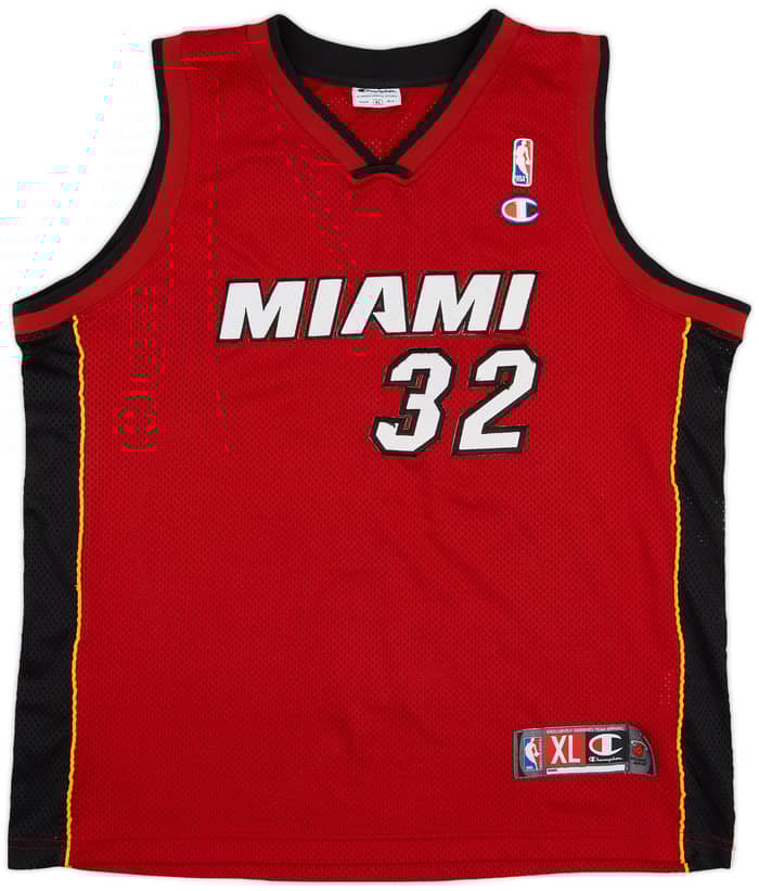 2004-07 Miami Heat O'Neal #32 Champion Authentic Alternate Jersey - 5/10 - (XL)