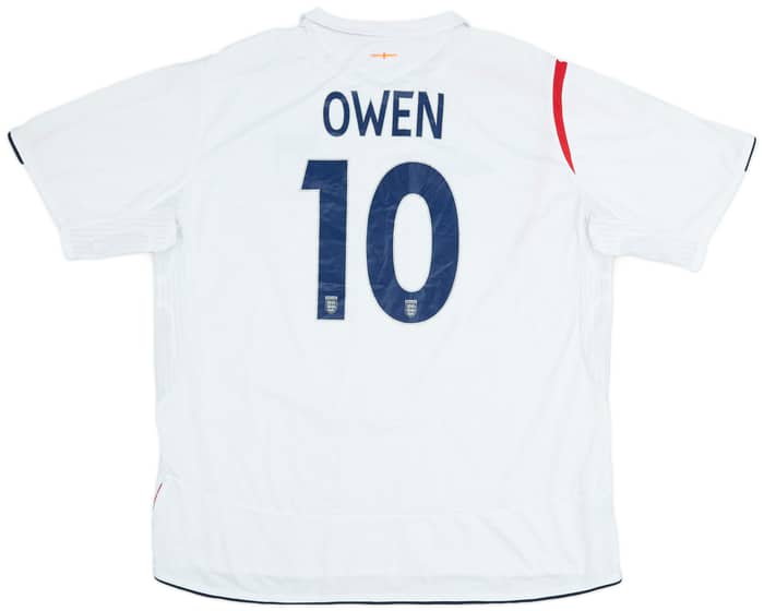 2005-07 England Home Shirt Owen #10 - 7/10 - (XXL)