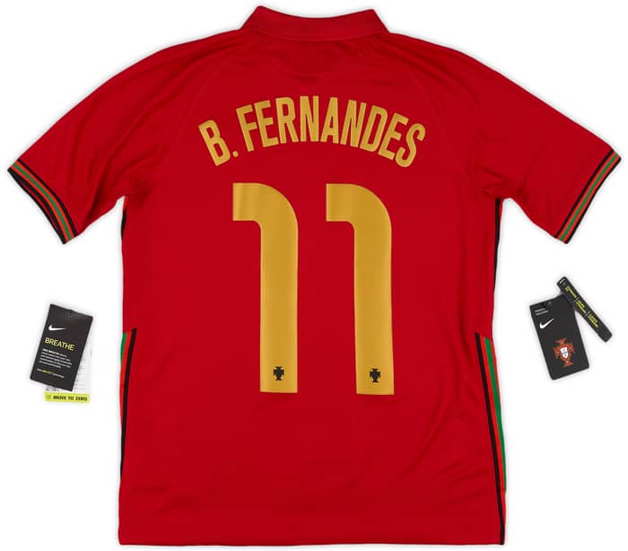 2020-21 Portugal Home Shirt B.Fernandes #11 (XL.Boys)