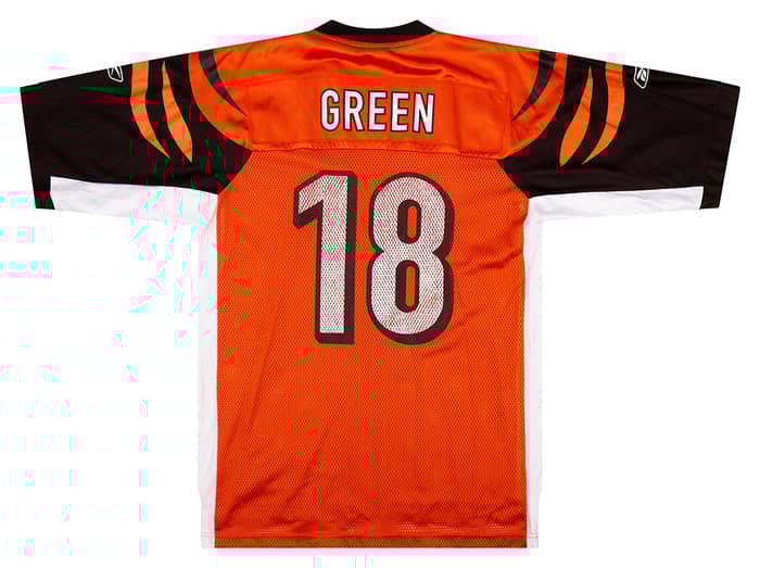 2006 Cincinnati Bengals Green #18 Reebok On Field Jersey (Alternate) M