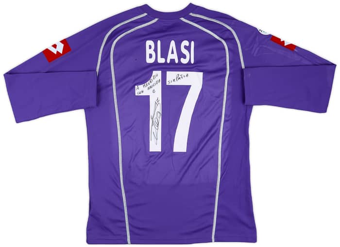 2006-07 Fiorentina Match Issue Signed Home L/S Shirt Blasi #17