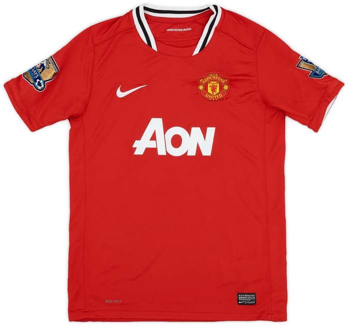 2011-12 Manchester United Home Shirt Chicharito #14 - 7/10 - (L.Boys)