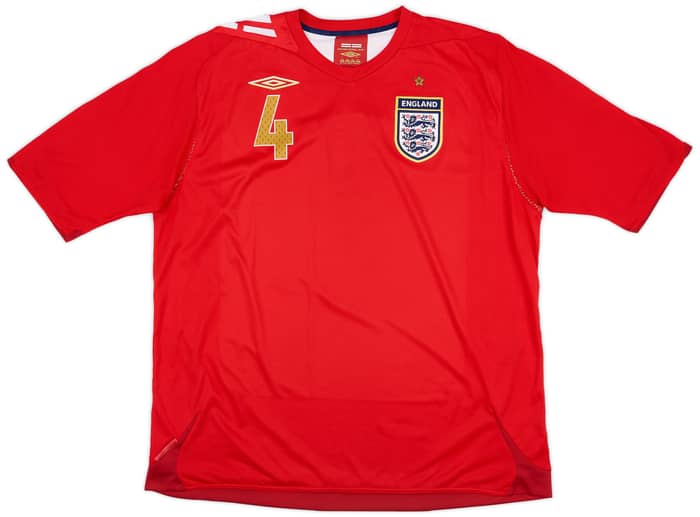 2006-08 England Away Shirt Gerrard #4 - 9/10 - (XXL)