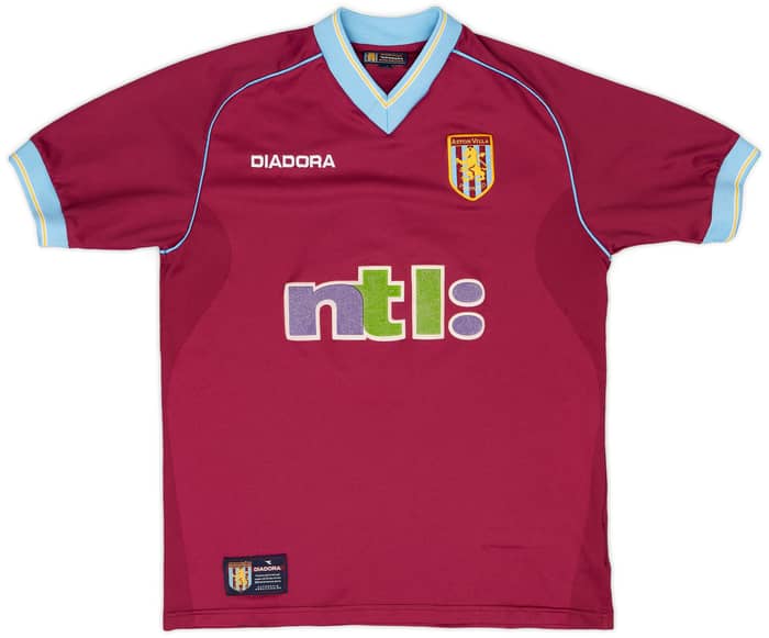 2001-02 Aston Villa Home Shirt Dublin #9 - 6/10 - (Y)