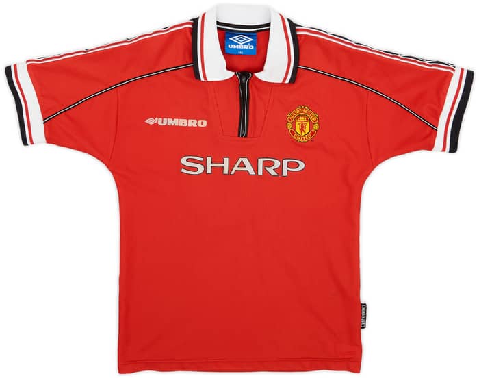 1998-00 Manchester United Home Shirt Yorke #19 - 5/10 - (M.Boys)